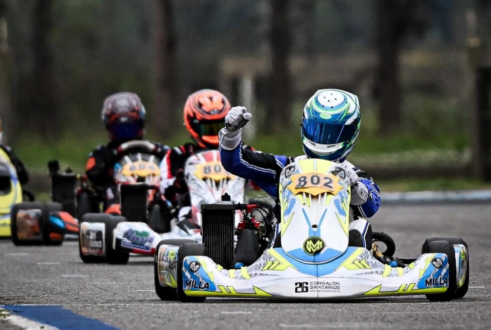 Schioppa sacó boleto a Europa: el pibe de 16 años que se ganó un Mundial de karting a fuerza de paciencia