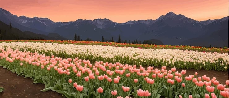 Trevelin se viste de tulipanes: la Patagonia se pinta de colores durante cuarenta días