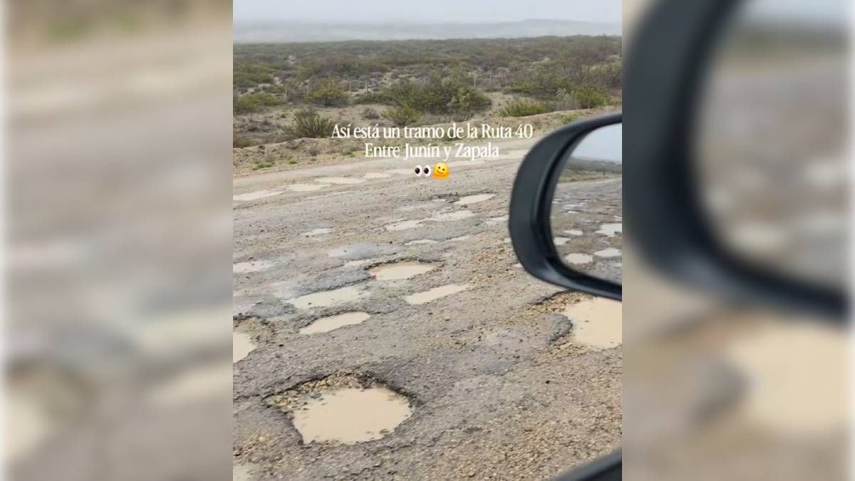 Treinta kilómetros de pozos en la Ruta 40 neuquina: un viaje que se hace despacio, con los ojos bien abiertos