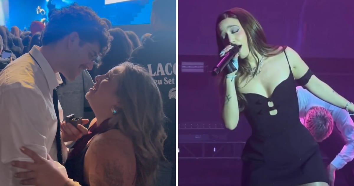 La propuesta de casamiento que se coló en un show de Ángela Torres y atraviesa la pantalla