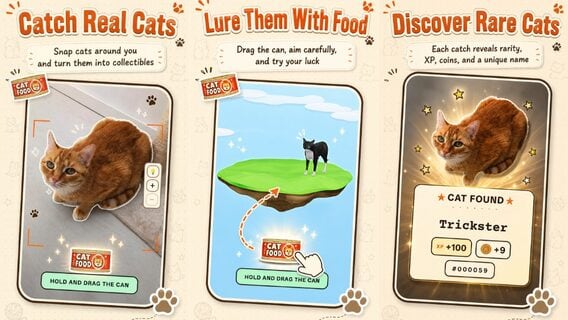 CatchCat lleva los gatos de la calle directo al álbum de los jugadores